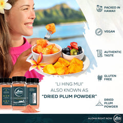 Aloha Right Now dusted mango and pineapple slices, adds bright sweet-sour flavor