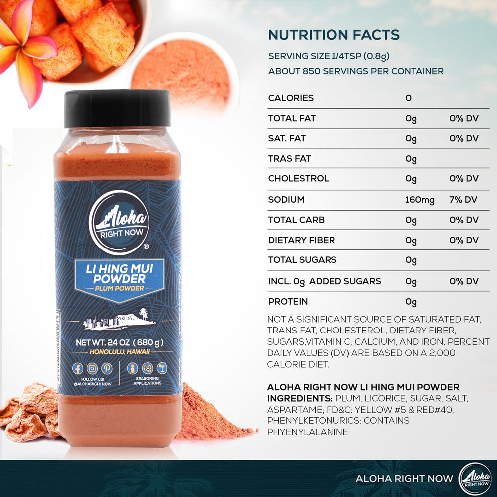 Aloha Right Now label and ingredient panel showing authentic Taiwanese recipe