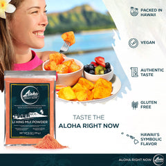 Aloha Right Now powder texture close-up showing fine, colorful seasoning