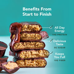 ALOHA bar held in hand for scale showing single-serve convenience and on-the-go fueling benefit