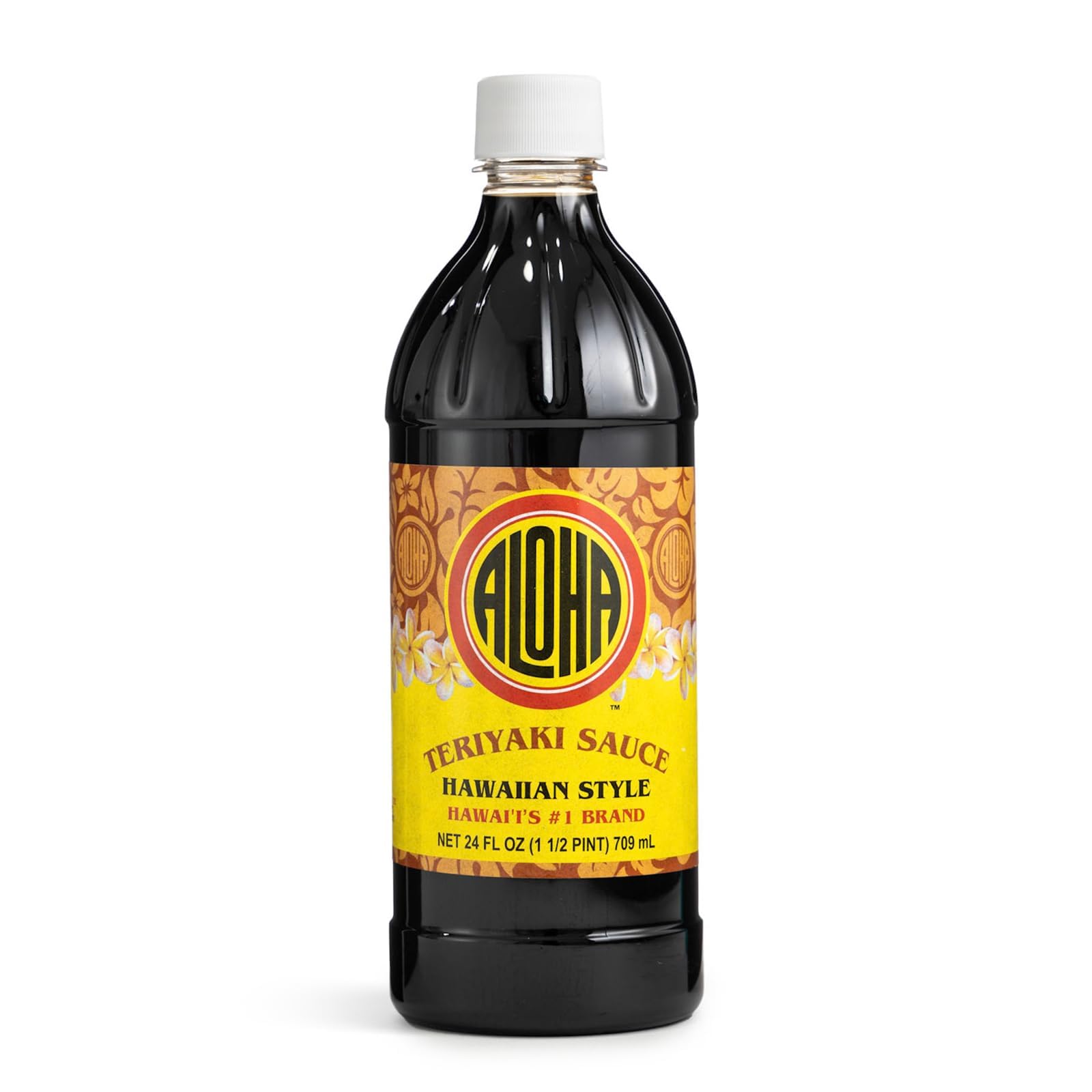 ALOHA bottle front view showing clear label and serving suggestion