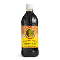 ALOHA bottle front view showing clear label and serving suggestion