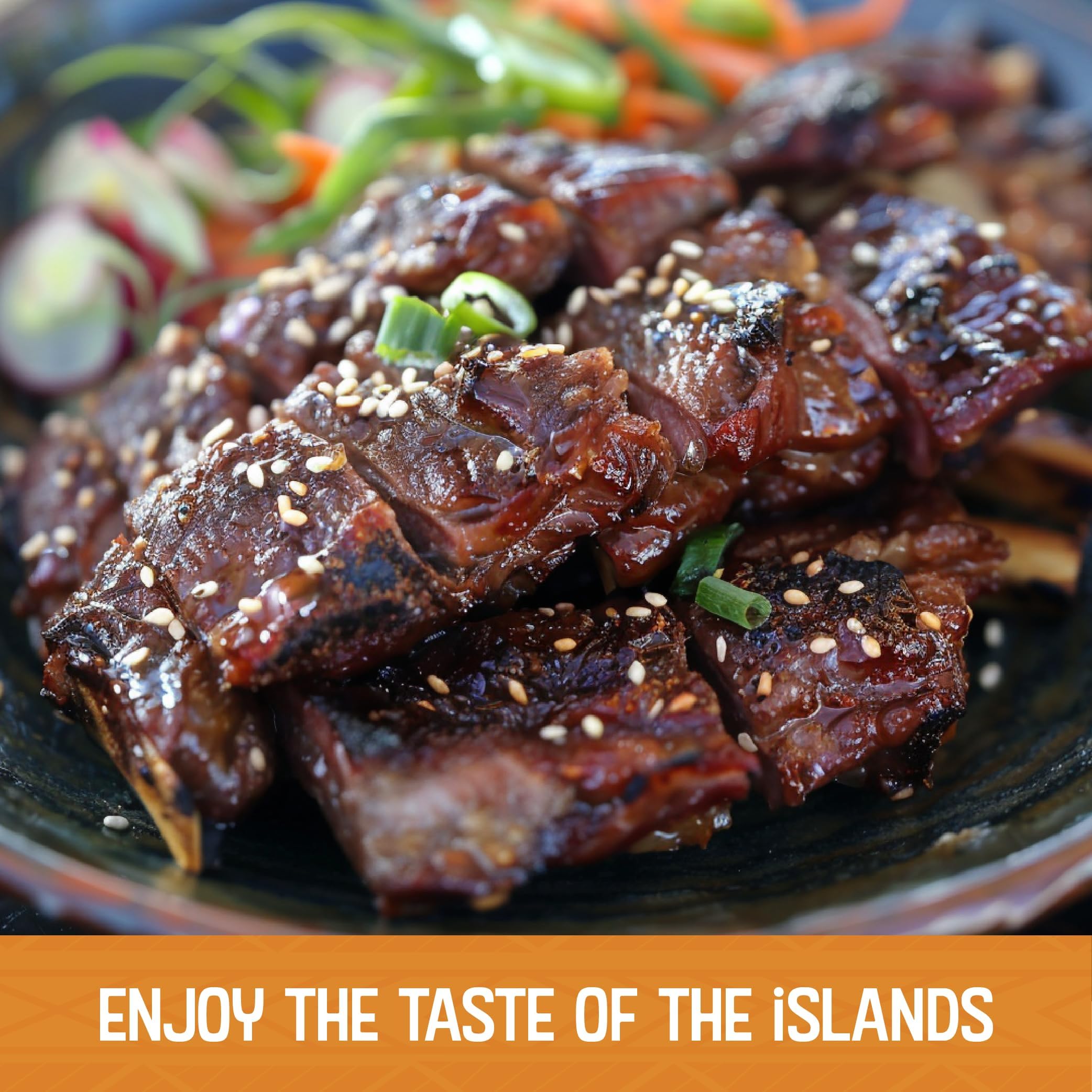 ALOHA sauce on roasted tofu and vegetables delivering savory-sweet coating