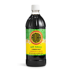 ALOHA front packaging showing 25% less sodium and Hawaiian branding for clear purchase choice