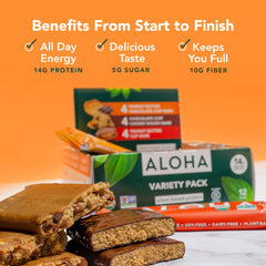 ALOHA protein crumble texture close-up highlighting real whole foods