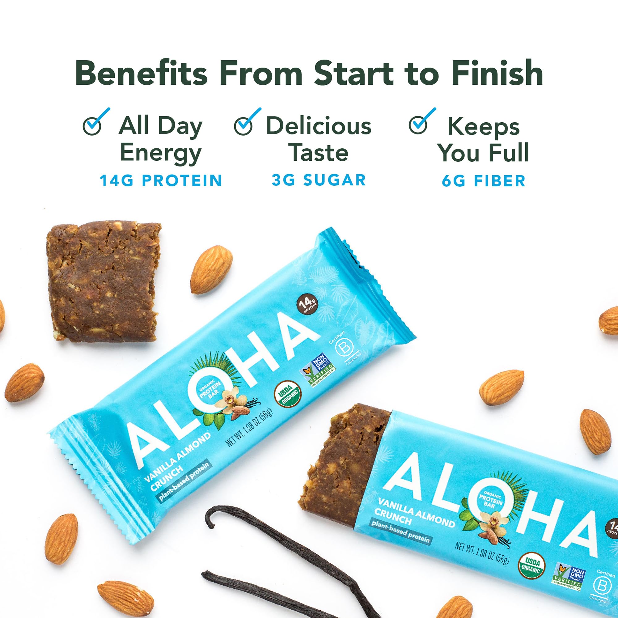 ALOHA bar in hand for size comparison and easy grab-and-go portability