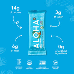 ALOHA closeup of organic almonds and seeds highlighting whole-food ingredients