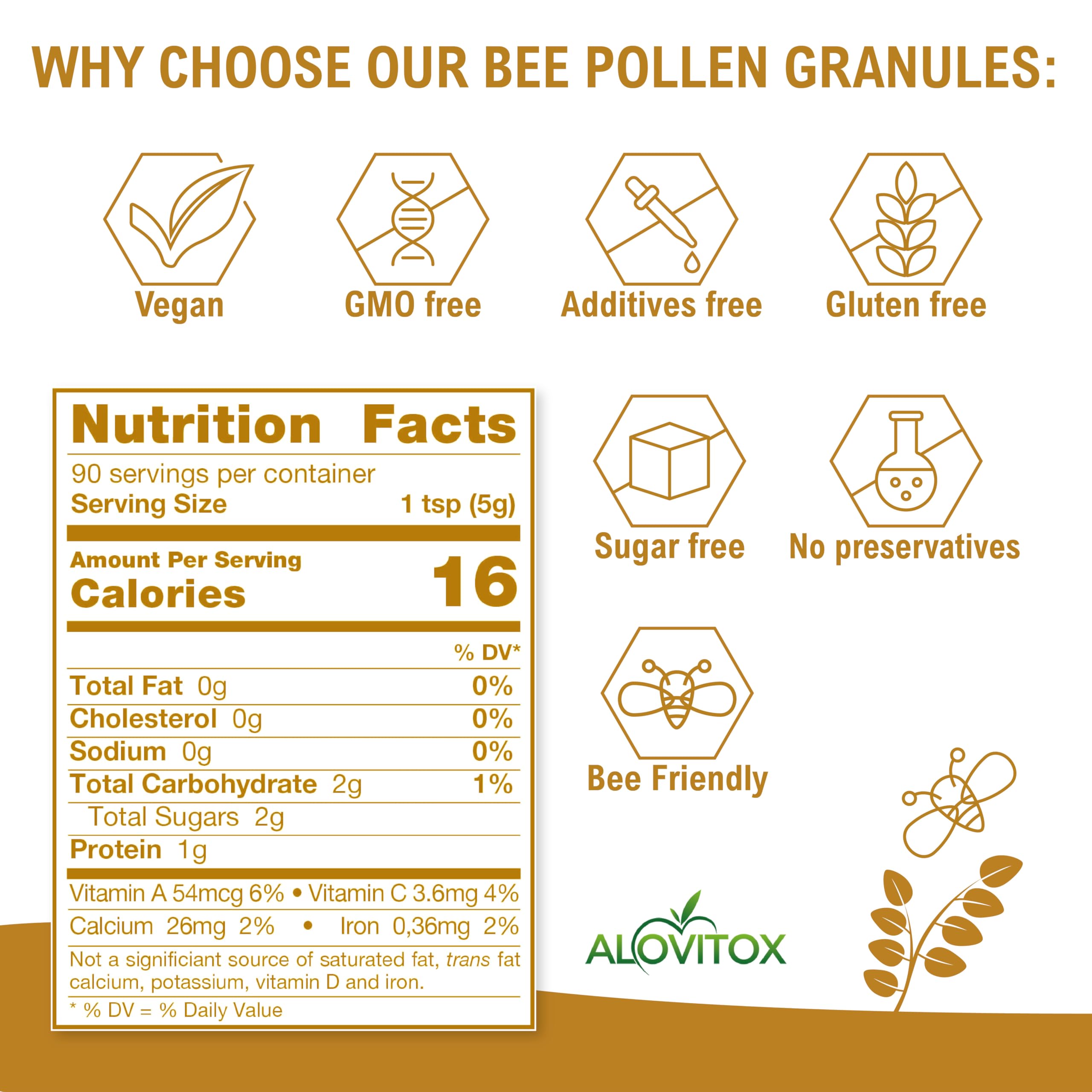 Alovitox product label detail showing ingredients and nutritional facts clearly