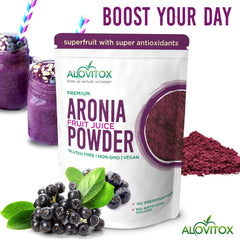 Alovitox used in a smoothie bowl demonstrating vibrant color and nutrient boost