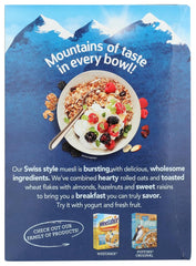 Close-up of Alpen muesli grains and nuts highlighting texture and whole grains
