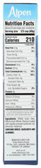 Photo of Alpen box nutrition label and ingredients for informed choices