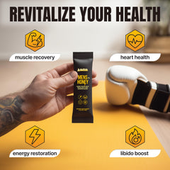 Alpha Performance honey texture detail emphasized for natural ingredient clarity