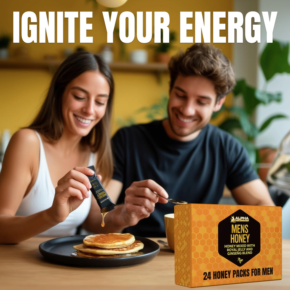 Alpha Performance sachet stirred into tea for quick warm beverage boost
