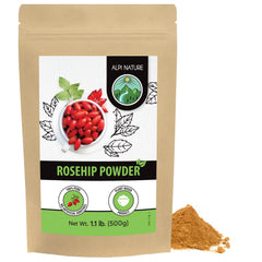 Alpi Nature front packaging showing 500g rosehip powder and clear labeling