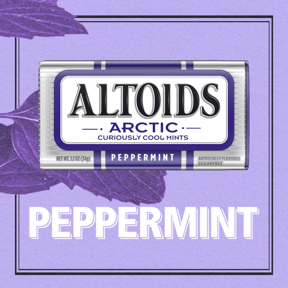 Altoids open tin filled with hard mints showing ready-to-use freshness benefit
