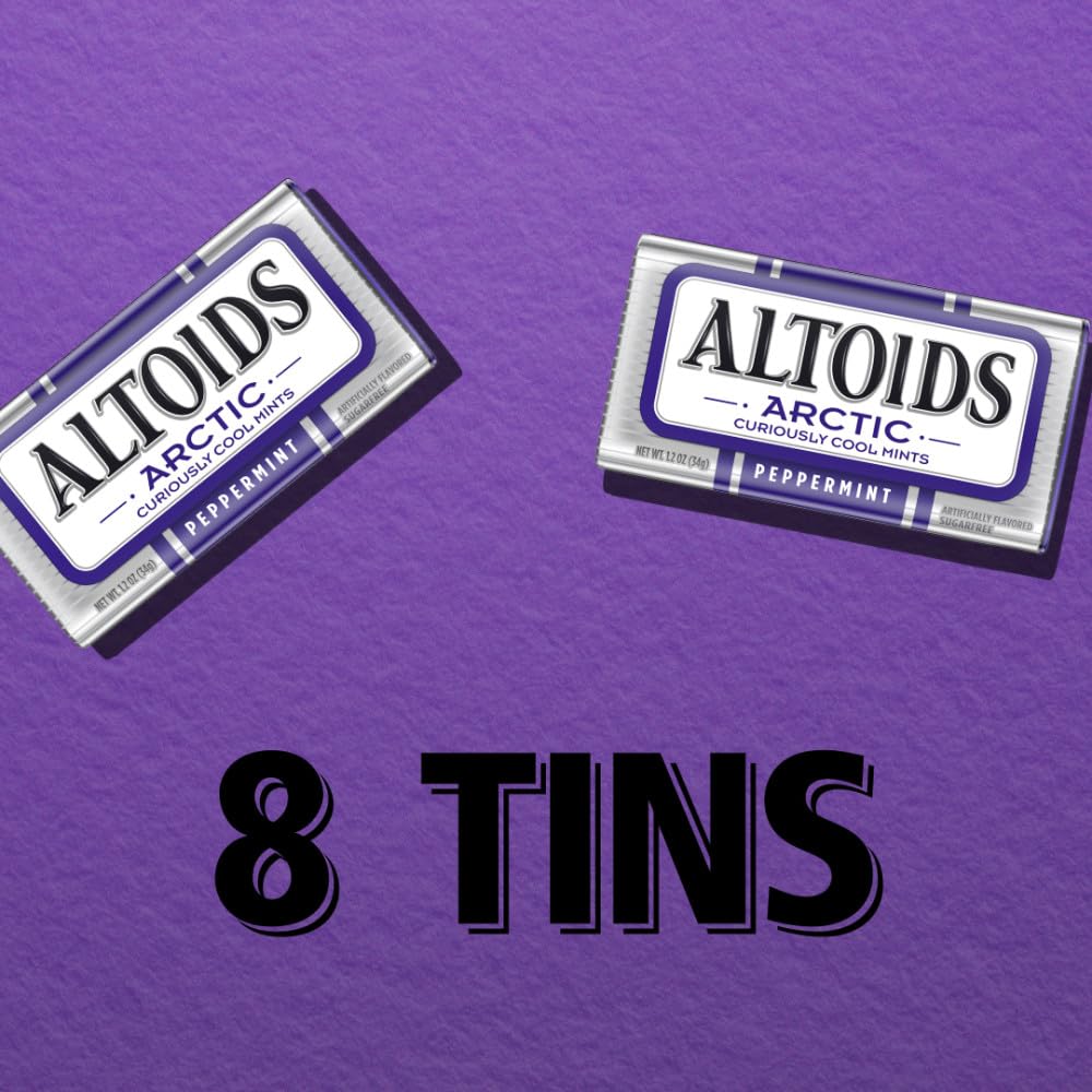 Altoids tins stacked for bulk pack display highlighting value and convenience