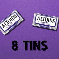 Altoids tins stacked for bulk pack display highlighting value and convenience