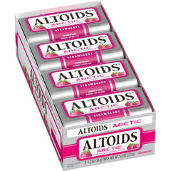 Altoids front tin showing Arctic Strawberry branding and portable design
