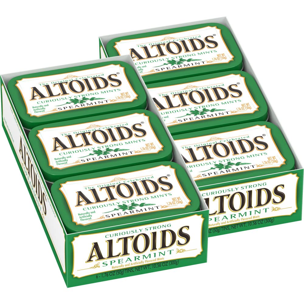 Altoids front tin showing brand and spearmint benefit