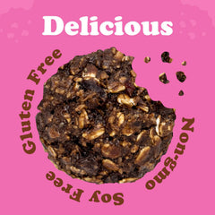 ALYSSA'S cookie held in hand for scale highlighting compact size benefit: portable snack