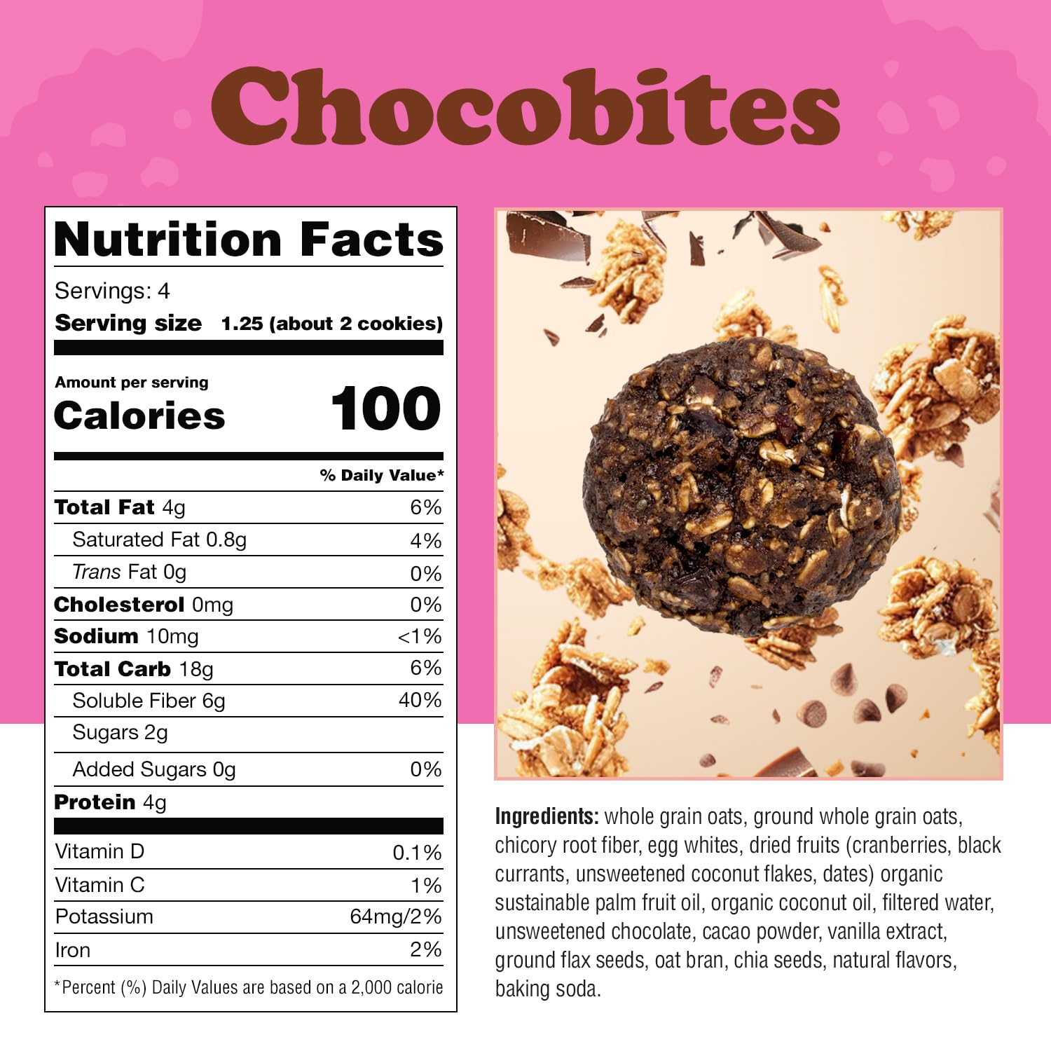 ALYSSA'S ingredient spread with coconut flakes and chocolate showing organic sourcing benefit: cleaner ingredients