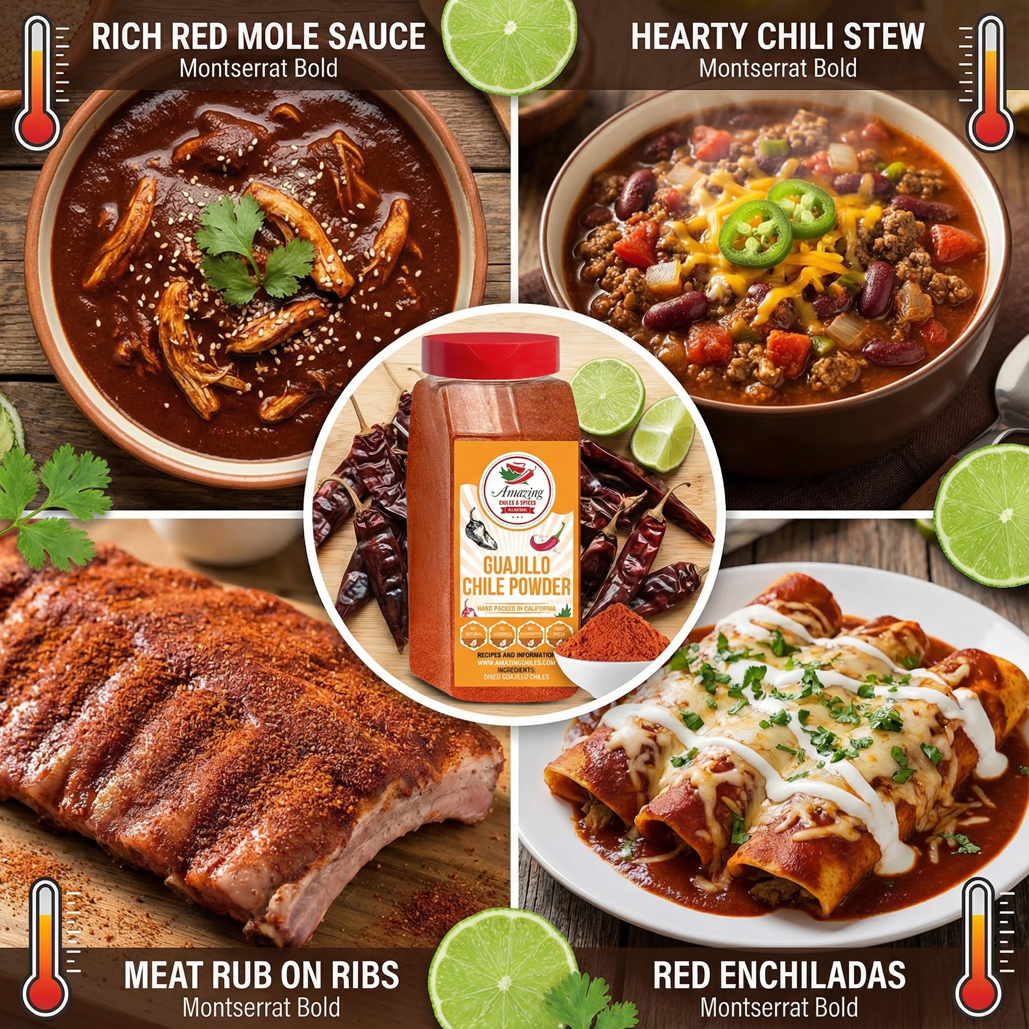 Amazing Chiles & Spices close-up fine guajillo powder highlighting smooth texture