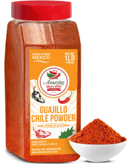 Amazing Chiles & Spices front pouch showing 1LB guajillo powder for flavor