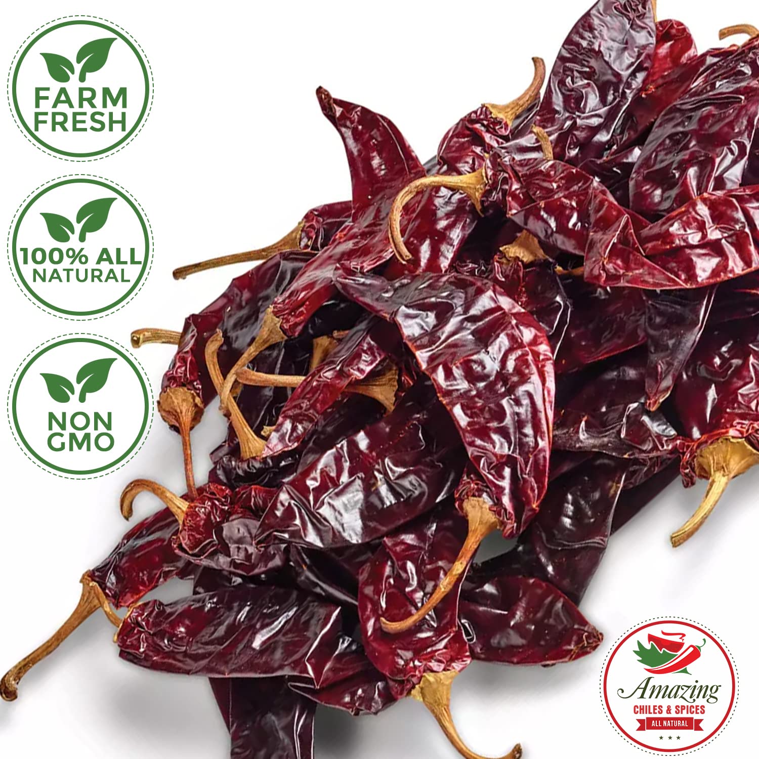 Amazing Chiles & Spices label and nutrition facts close-up, offers product transparency