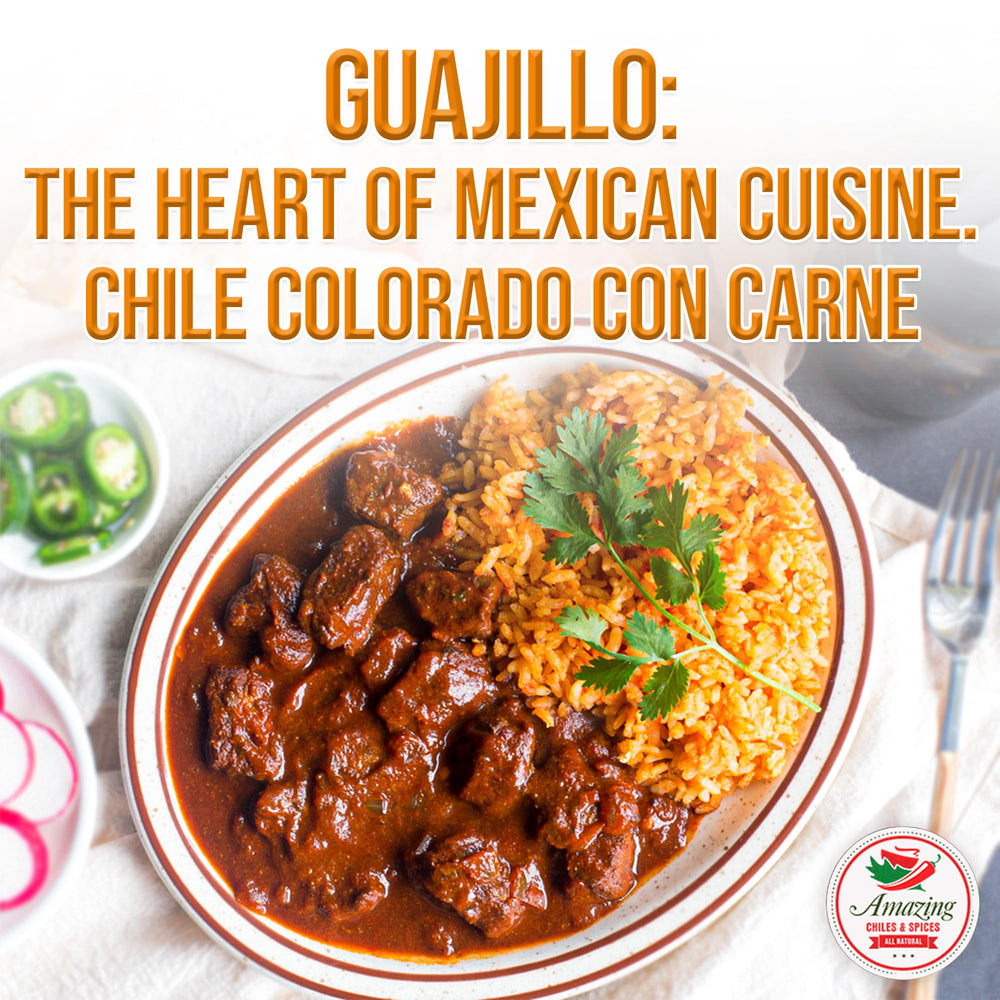 Amazing Chiles & Spices guajillo chiles toasting in pan, releases oils and deepens flavor
