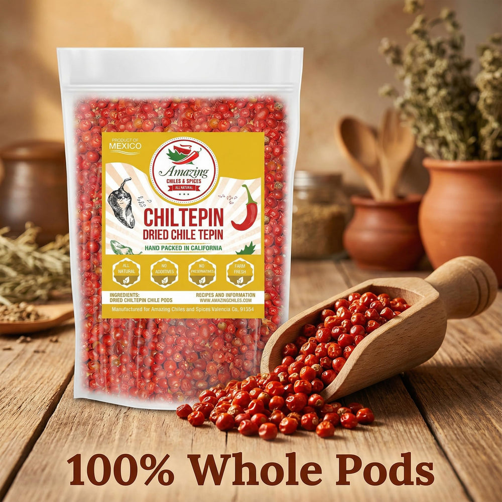 Amazing Chiles label and origin closeup highlighting hand-packed quality