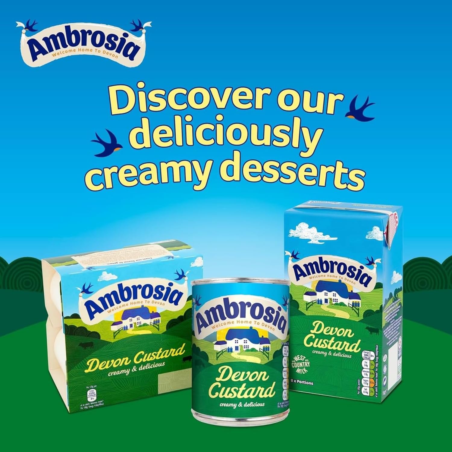 Ambrosia custard served in kitchen setting conveying simple, comforting dessert moments