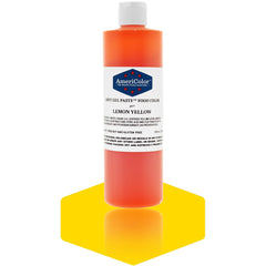 AmeriColor lemon yellow front packaging showing jar and labeling for clear identification and use