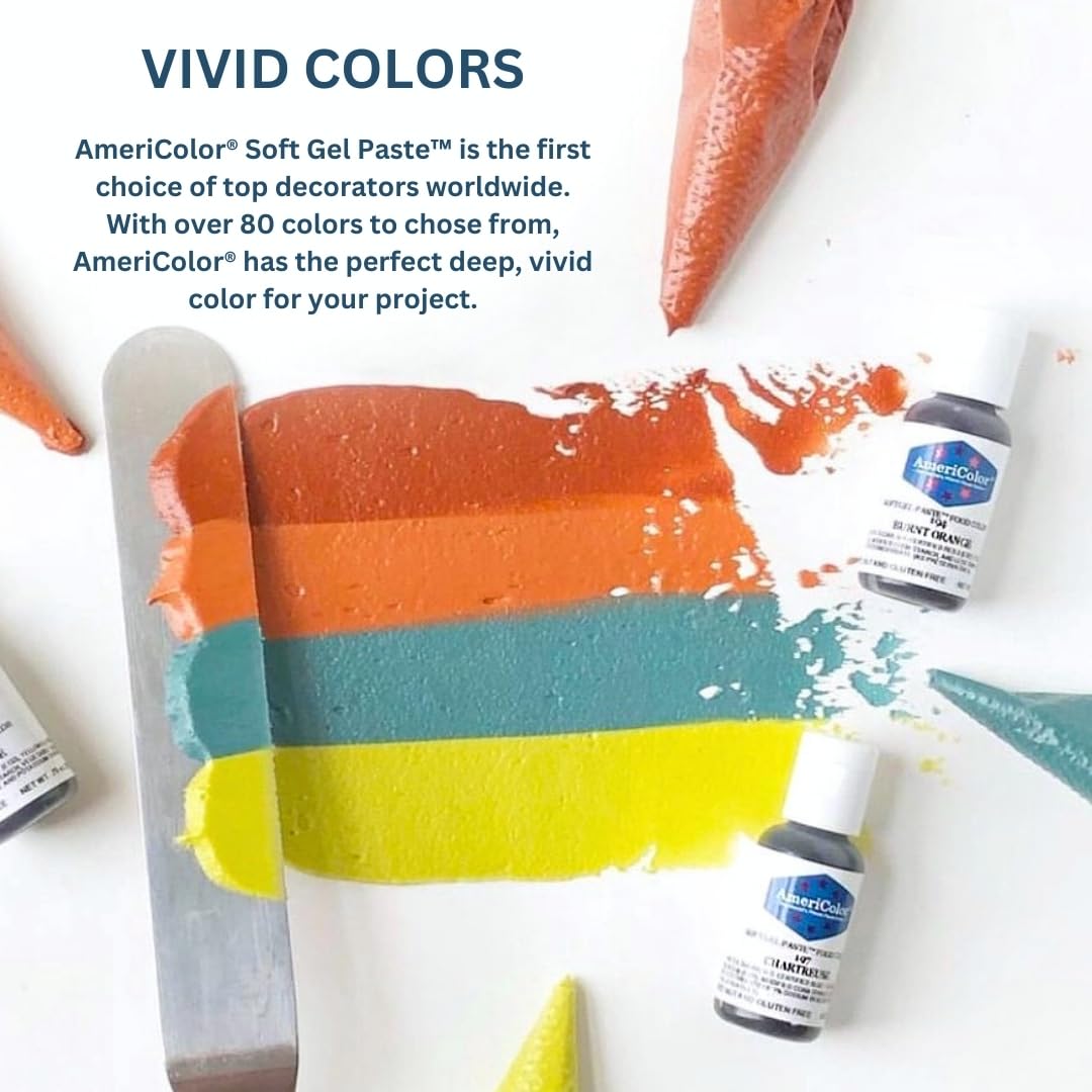 AmeriColor lemon yellow mixed into buttercream showing easy blending and vibrant color payoff