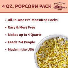 Amish Country Popcorn closeup hulless kernels texture for cleaner bites