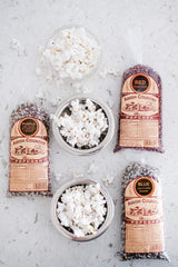 Amish Country Popcorn closeup of purple kernels highlighting texture and consistent popping benefit
