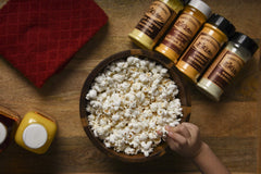 Amish Country Popcorn popped bowl with light fluffy pieces ready to serve and enjoy