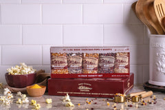 Amish Country Popcorn popped comparison demonstrating different flake sizes