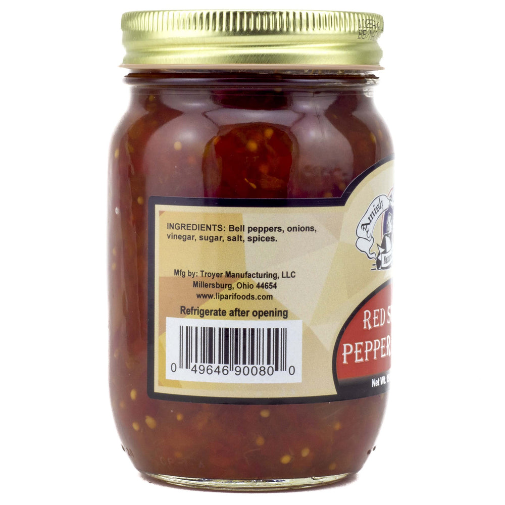 Amish Wedding jar next to a measuring cup showing scale and portion planning benefit
