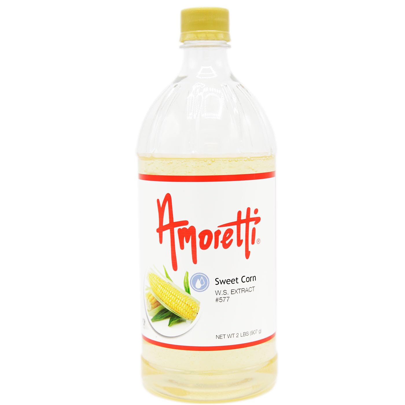 Amoretti bottle beside freshly baked muffins demonstrating enhanced corn flavor benefit