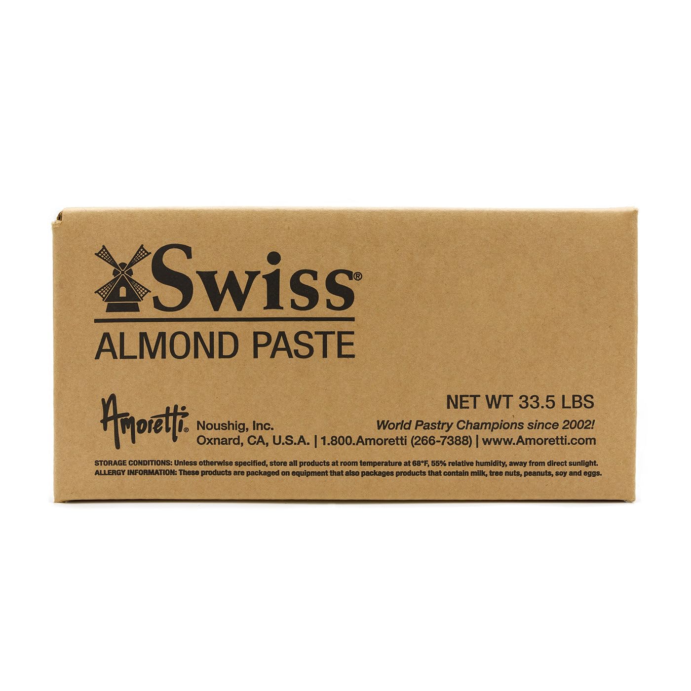 Close-up of Amoretti almond paste texture showing fine grind for smooth results