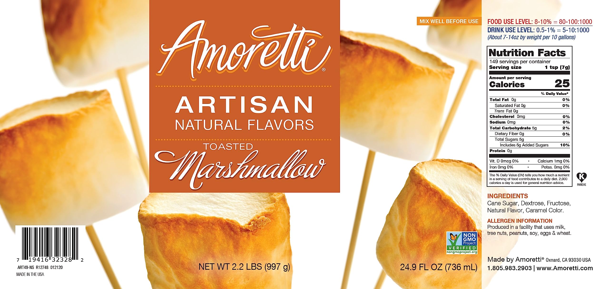 Amoretti toasted marshmallow texture closeup demonstrating smooth concentrated paste consistency
