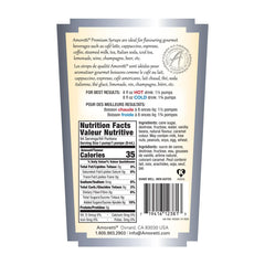 Close-up of visible vanilla specks in Amoretti syrup highlighting natural flavor