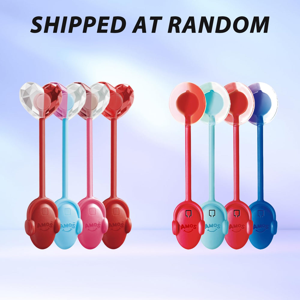 Amos earbuds connected in use demonstrating immersive listening while snacking