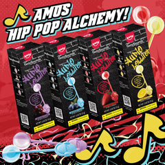 Amos lollipop in hand illustrating scale and portability for kids
