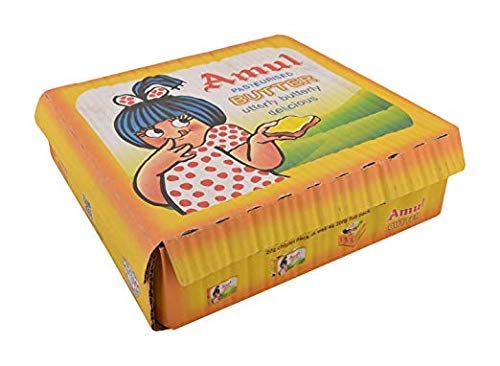 AMUL front pack image showing single-serve 8 g packets and brand clarity benefit
