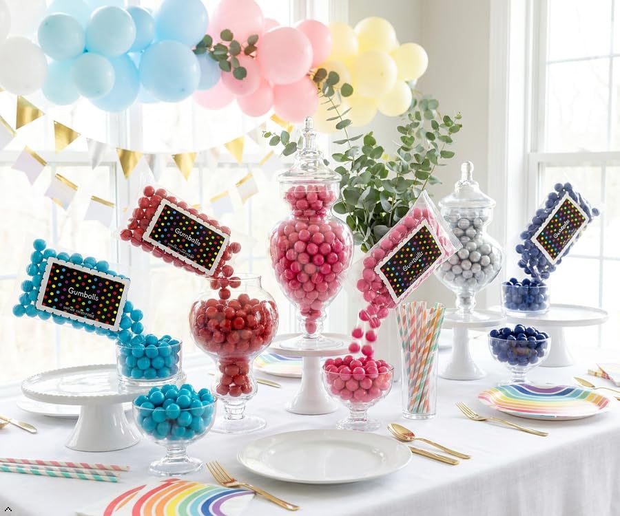 Amuse Mints on a pink party table display showing crowd-pleasing look and shareability