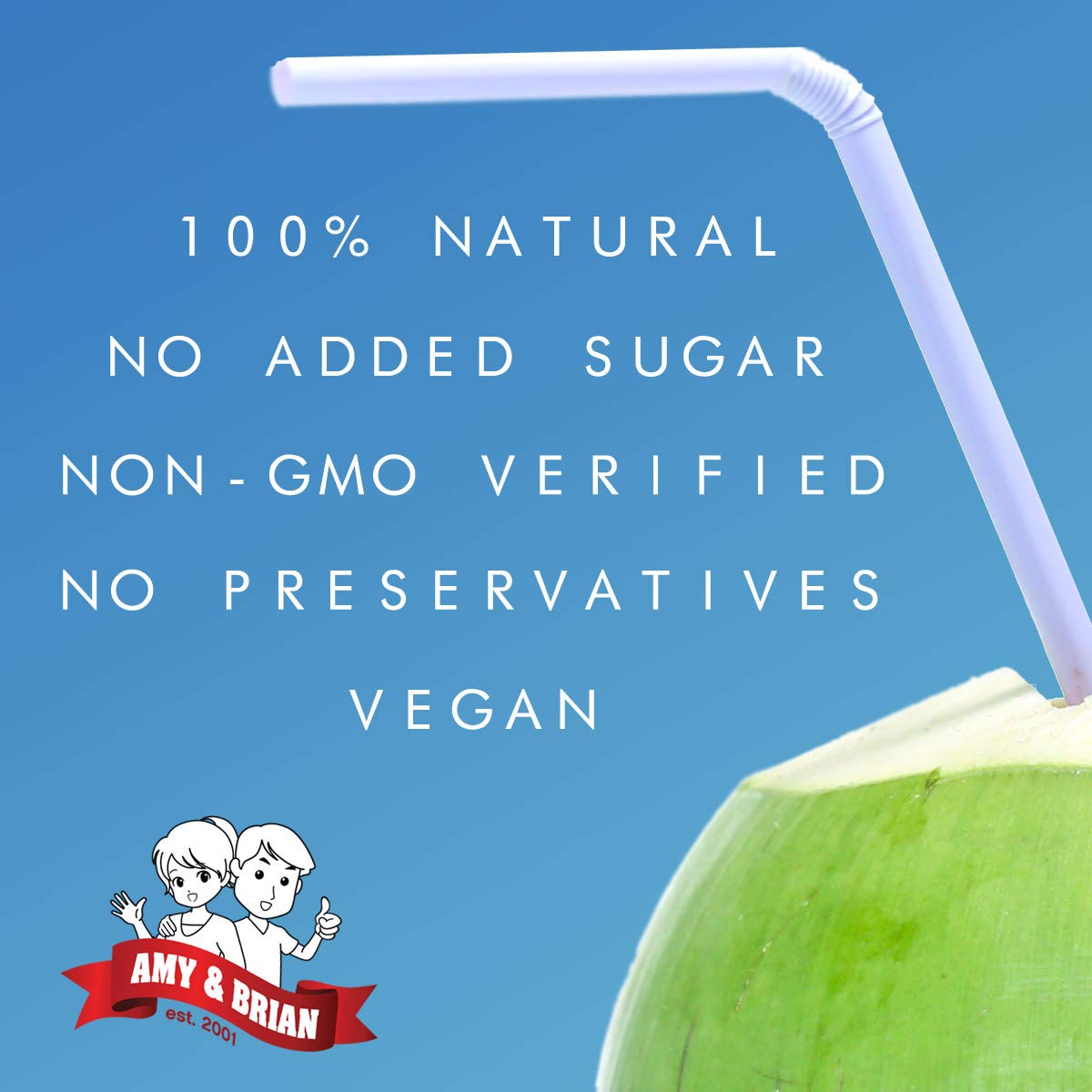 Amy & Brian pouring coconut water into a glass for instant hydration
