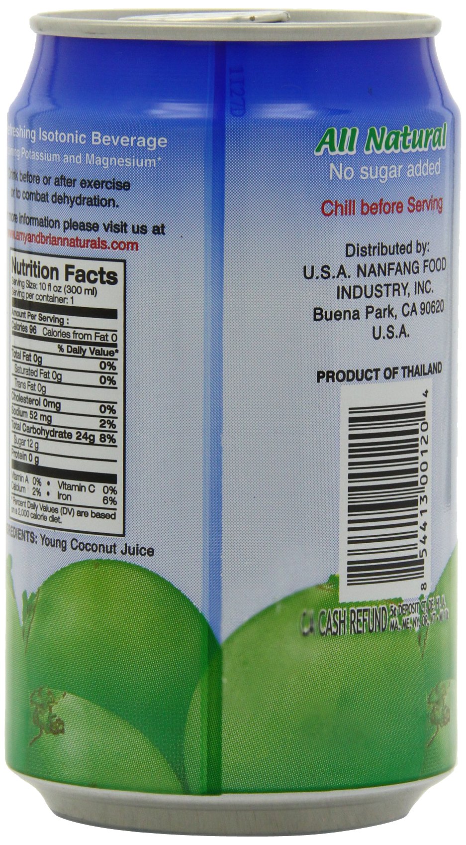 Amy & Brian bottle next to a hand to show 10 fl oz single-serve portability