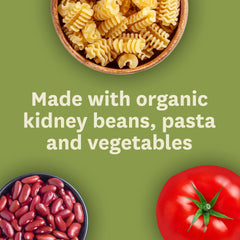 Amy's close-up of organic vegetables and beans highlighting quality ingredients