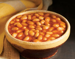 Amy's close-up of beans and sauce texture highlighting hearty mouthfeel